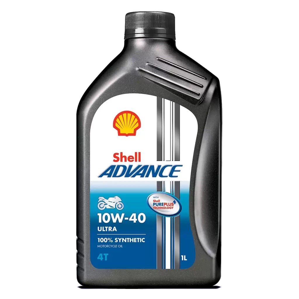 Shell Advance Ultra 10W-40 100%  Synthetic Engine Oil 1L